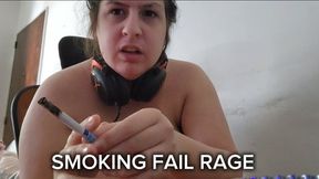 Angry Chubby Girl Struggles to Smoke for the First Time and Gets Frustrated While Trying to Look Sexy