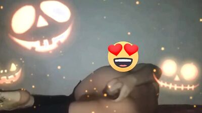 SofiBlack Celebrate Halloween big ass gay taking big huge dildo