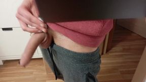 Hot Masturbation Close-up with Monster Cock!