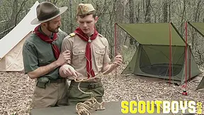 Hairy Scoutmaster Seduces And Breeds Horny Twink
