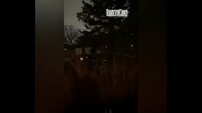 Ebony BBW Finger Herself Outside Mexico