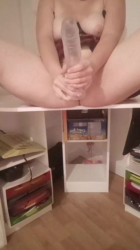 I Finger Myself with My 25 Cm Dildo in My Pussy