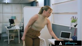GIRLSWAY - Femdom Boss Casey Calvert Strap-On Dominates Assistant Anna Claire Clouds In Her Office