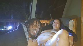 WildEnglishBBW BBC Nata4sex licking my pussy with wipe cream cumming hard