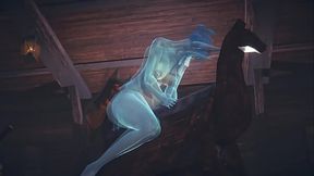 Furry Hentai Pokemon: Glaceon & Anubis the Dogboy - Big Titty Asian Babe