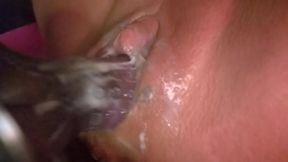 Sloppy loose cunt of a cum dump whore