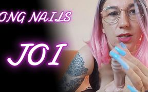 Lady Angela Stroke for Me Long Nails Glasses Pink Lipstick MILF