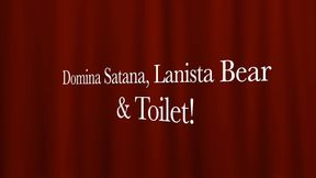 Domina and Lanista Bear takes their new toilet in the dungeon