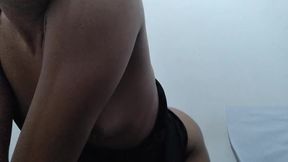 Hot cute girl squinting ???? fingering and playing with her pussy
