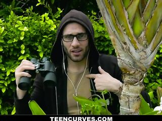 TeenCurves - Curvy Teen Screws Her Creepy Stalker