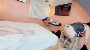 THE BOSS BEING PUNISHED WITH FARTS - BY KIARA NISSEI - CLIP 1