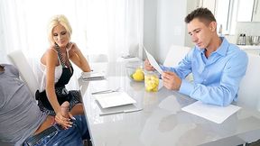 Olivia Blu's Slippery Slit Sizzles as She Spreads her Mommy Milk, Slick Son's Stiff Uncut Tool, Churning his Creamy Load. - PervMom XXX