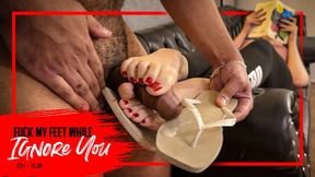 Nara walks with cummed flip-flops after ignoring foot guy (720 EN-sub) Shoejob - White Flip Flop - Ignore - Foot Fetish - Cum on Shoes - Footjob