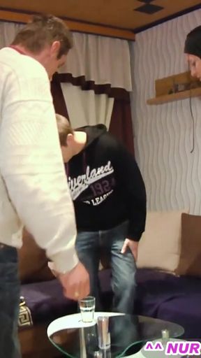 Stunning moment from &quot;German skinny small tits amateur teen meet 2 User for threesome&quot;