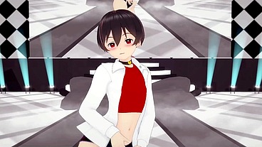 Femboy Pochi Hentai Dance and Sex Queencard MMD 3D Red Eyes