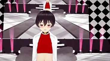 Femboy Pochi Hentai Dance and Sex Queencard MMD 3D Red Eyes