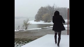 Crossdresser out winter