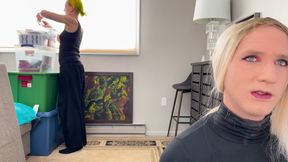 Man and Woman Putting on Mascara and Fake Lashes