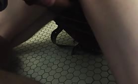 College Classmate cruising in the public restroom