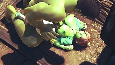 Princess Fiona get Rammed by Hulk