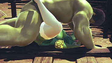 Princess Fiona get Rammed by Hulk