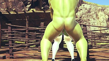 Princess Fiona get Rammed by Hulk