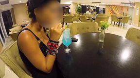 esposa saindo em fortaleza sem calcinha e plugada para o restaurante do hotel - c&acirc;mera 2