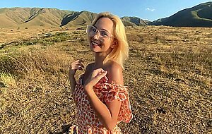 Lil karina, sweet asian fucks intense in the mountains