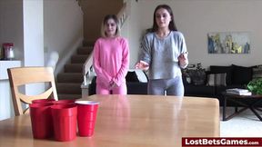 Quadrupling down to raw, nasty lust, strip pong gets ravished and destroyed slow