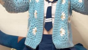 Hana Wear College Girl Cosplay for Her New Day Work