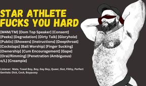 Star athlete fucks you raw in the steaming showers groan loud