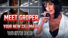 MEET GROPER-YOUR NEW CELLMATE WHITE BOI - MistressRavenFD introduces you to your new Black cellmate who has every intention on turning you into His sex slave and toilet