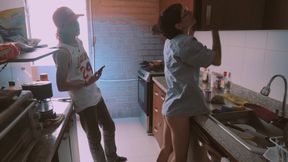 Fucking My Boss in the Kitchen