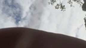 Peeing outside from 2 different angles