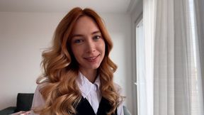 The secretary asked for a raise &mdash;  but got a creampie in her slit instead