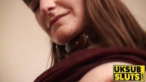 Submissive babe with big boobs gets fucked in bondage