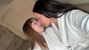 spa session turns wild: girls lose control with orgasms