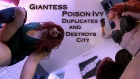 Giantess Poison Ivy Duplicates and Destroys City - SD - featuring Sarah DiAvola and Jane Judge as Poison Ivy blooms, a spilled growth potion enlarging Ivy's breasts and voluptuous body, a twin flower birthed to grow and stomp all over the town in this