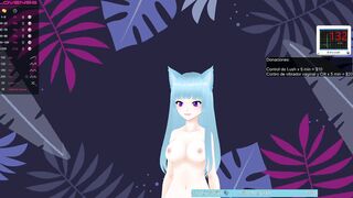 Vtuber atrevida te hace una mamada mientras se masturba