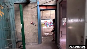 Goth Snow Deville Cheats Outside in Urbex, BBC Fucks Petite (18+) Ass