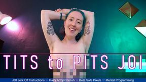TITS TO PITS JOI - Beta Safe Pixel Censored Topless Armpit Fetish Jerk Off Instructions by Miss Faith Rae with Tit Denial and Cum Countdown - HD 1080p MP4
