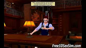 Redhead Anime Babe Fucks Jock Hard With Strap-On Toy