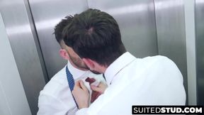 Sweaty elevator fucking by John Brachalli and Manuel Reyes
