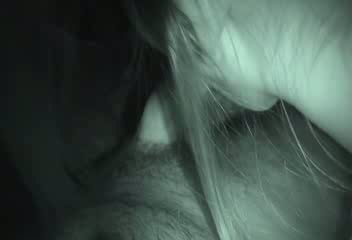 Night vision cam video of my secretary sucking my dick