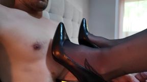 Gentle domination with high heels, May 2026, cock trampling