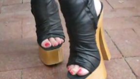 Tara in ankle heeled boots