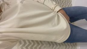 Pee in jeans and get wet in hoodie