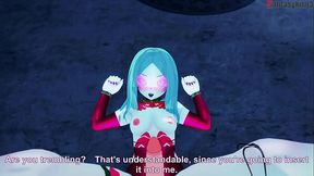 Busty cyberpunk heroine gets ravaged in neon-lit city streets