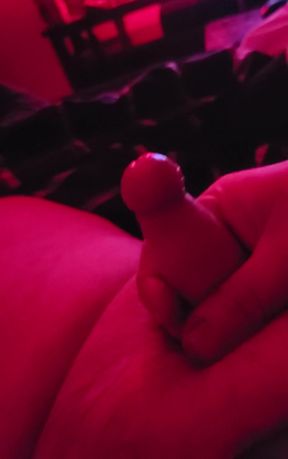 Stroking my little uncut cock