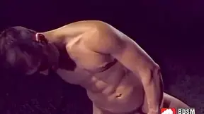 Muscular Fucks Himself And Masturbates For Cum